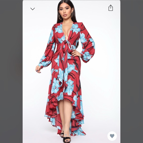 Fashion Nova Dresses & Skirts - NWT gorgeous hi low summery maxi size large
